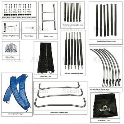 Trampoline With Safety Enclosure Net Manufacturers in Delhi